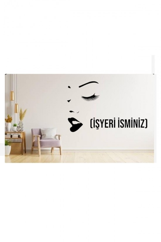 Yüz Silueti Kuaför Güzel Kadın Büyük Isimli Işyeri Cam Sticker Sticker Yüz Silueti Kuaför Güzel Kadın Büyük Isimli Işyeri Cam Sticker Sticker