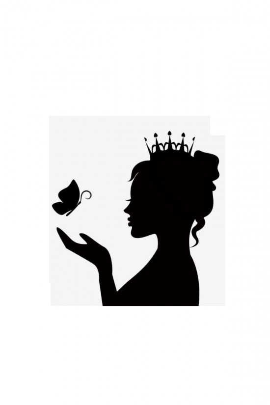 Kuaför Güzel Kadın Tac Isimli Işyeri Cam Sticker Güzel Kadın Makas Kesim Saç Sticker