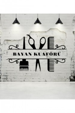 Kuaförü Seti Firca Makas Tarak Güzellik Salonu Işyeri Cam Yapışkanı Sticker Kuaförü Seti Firca Makas Tarak Güzellik Salonu Işyeri Cam Yapışkanı Sticker