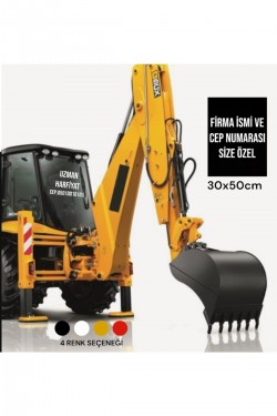 Kepçe Eskavatör Kamyon Traktör Forklift Kurtarıcı Yazısı Cep Işyeri