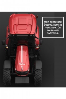 Traktör Ön Kaput Cizgili Özel Yazı Sticker
