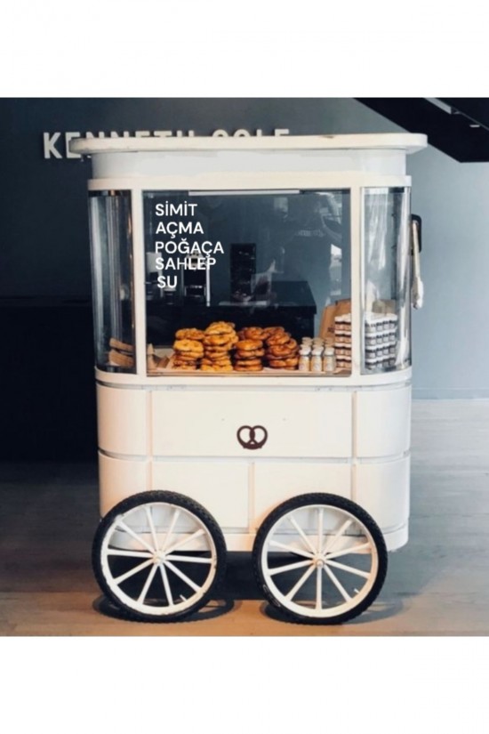 Su Simit Poğaça Baklava Açma Seyyar Araba Yapışkan Yazı Sticker