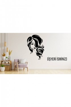 Uzun Saçlı Kuaförü Cam Yapışkan Duvar Stickerı Güzel Kadın Işyeri Ismi Size Özel Uzun Saçlı Kuaförü Cam Yapışkan Duvar Stickerı Güzel Kadın Işyeri Ismi Size Özel