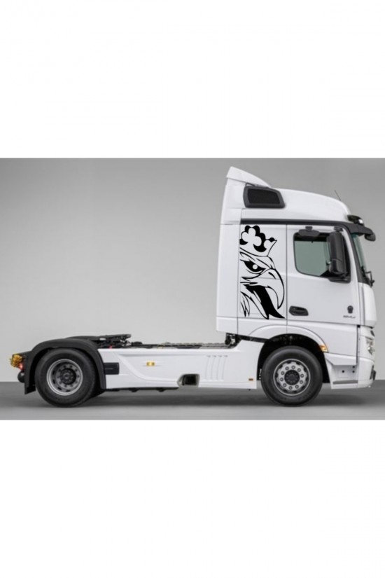 Tır Kamyon Araç Sağ Sol Kral Aslan Yapışkan Sticker