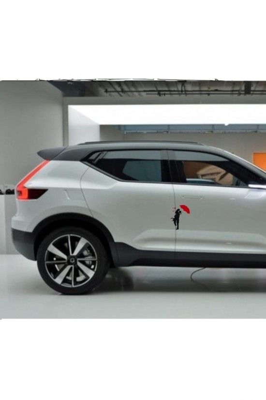 Şemsiyeli Sevgili Aşk Sticker