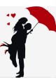 Şemsiyeli Sevgili Aşk Sticker