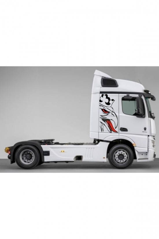 Tır Kamyon Araç Sağ Sol Kral Aslan Yapışkan Sticker