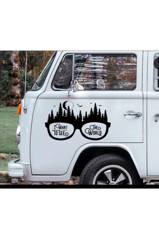 Karavan Camp Gözlük Sticker Sticker