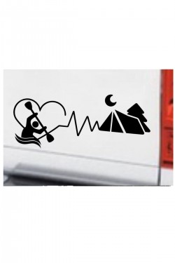 Karavan Rafting Kalp Atışı Sticker