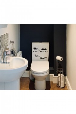 Kral Kraliçe Tahtı Klozet Sticker Kral Kraliçe Tahtı Klozet Sticker