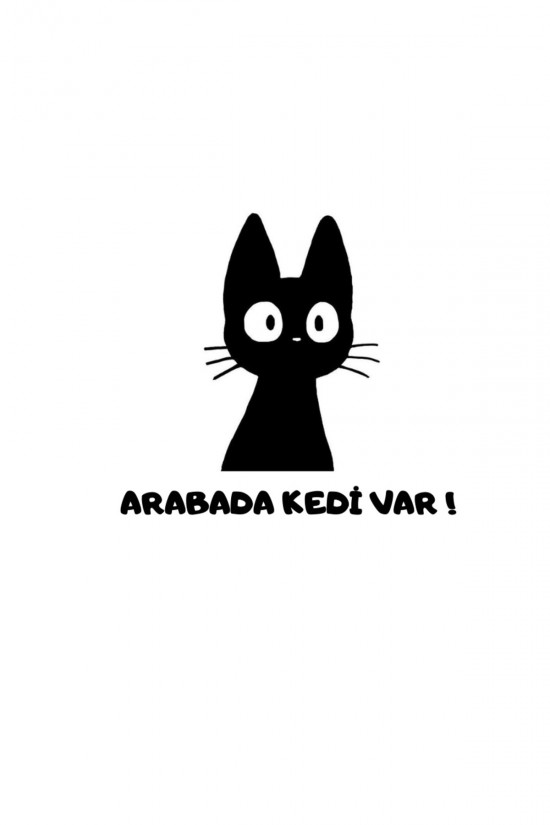 Arabada Kedi Var Model 1 Sticker - Model 2 Sticker Arabada Kedi Var Model 1 Sticker - Model 2 Sticker