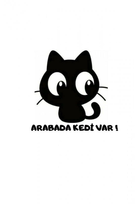 Arabada Kedi Var Model 1 Sticker - Model 2 Sticker Arabada Kedi Var Model 1 Sticker - Model 2 Sticker