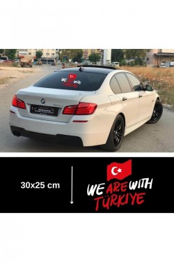 Biz Türkiye'yiz Yazısı Oto Cam Sticker Yeni Biz Türkiye'yiz Yazısı Oto Cam Sticker Yeni