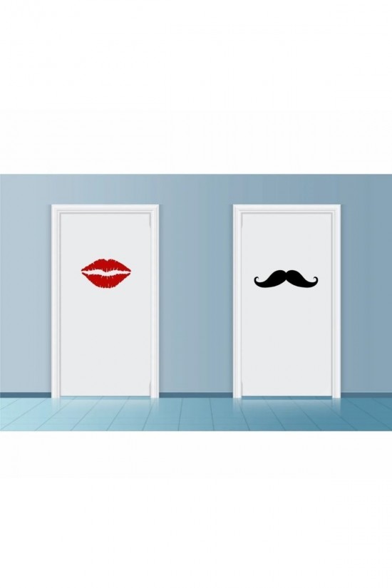 Wc Kapısı Man Ve Women Sıtıcker Kadın Erkek -bay Büyük Sticker Tuvalet