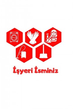 Temizlik Beşgen Işyeri Camı Set Sticker Özel Işyeri Ismi Reklam Tanıtım Kuaför Araba