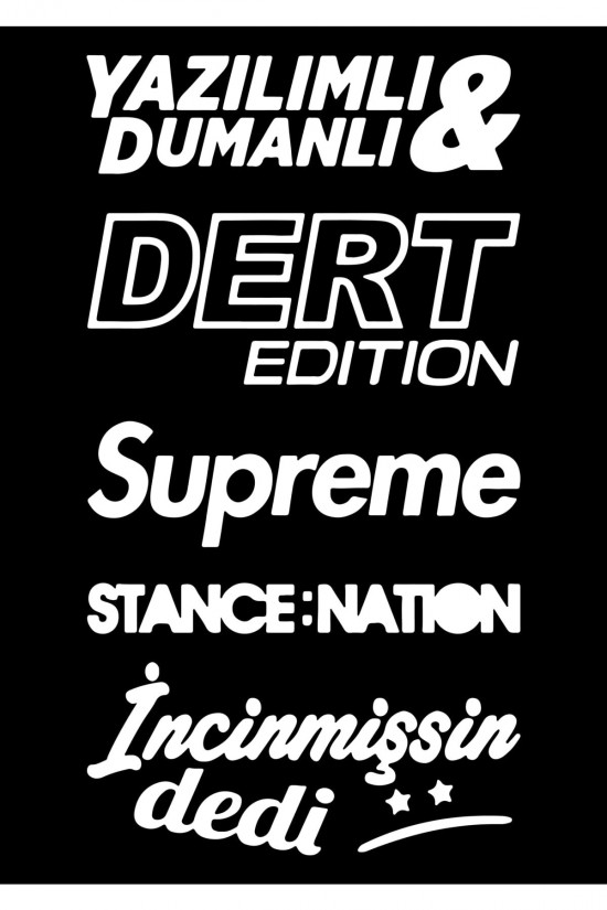 Arka Cam Sticker Set Oto Sticker Araba Sticker Yazılımlı&Donanımlı 20 X 35 Cm Arka Cam Sticker Set Oto Sticker Araba Sticker Yazılımlı&Donanımlı 20 X 35 Cm