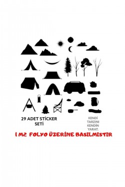 Toplu Kamp Karavan Gezi Çadır Sticker