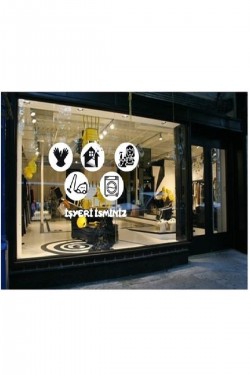 Işyeri Temizlik Tanıtım Reklam Set6 Cam Sticker