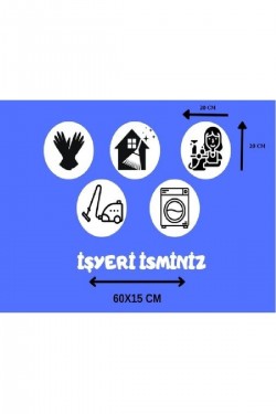 Işyeri Temizlik Tanıtım Reklam Set6 Cam Sticker