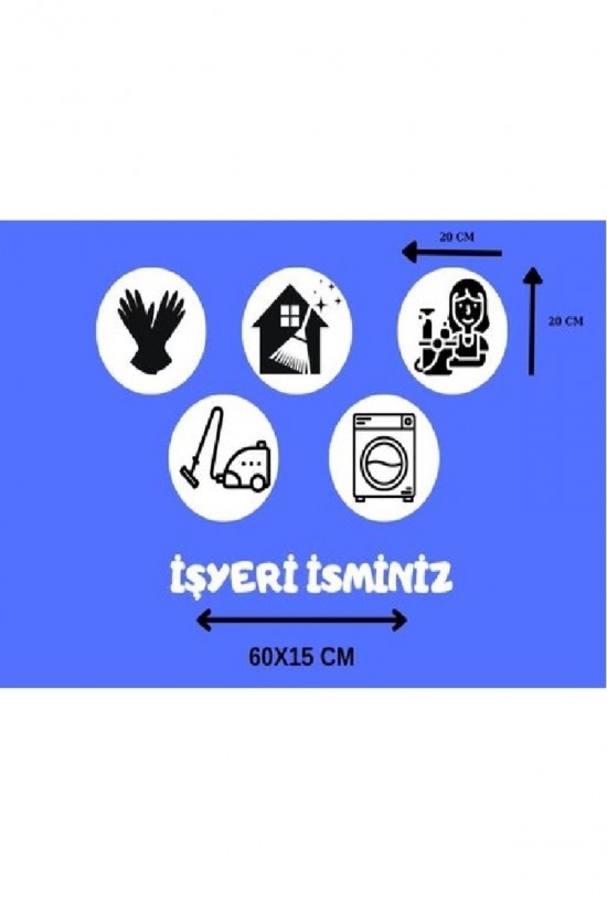 Işyeri Temizlik Tanıtım Reklam Set6 Cam Sticker