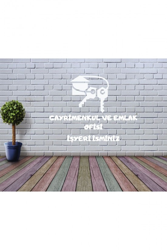 EMLAK EV-ANAHTAR İSME ÖZEL İŞYERİ STİCKER reklam tanıtım anahtar EV araba