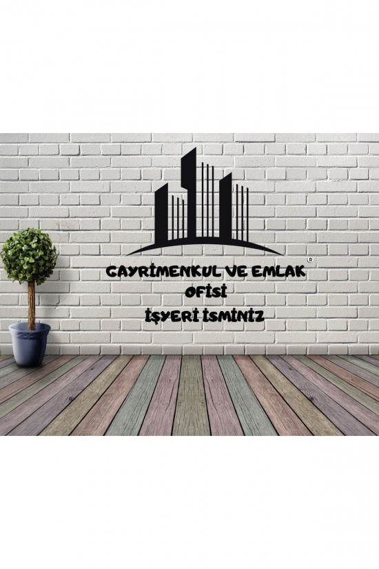 EMLAK BİNA İSME ÖZEL İŞYERİ STİCKER reklam tanıtım anahtar EV araba
