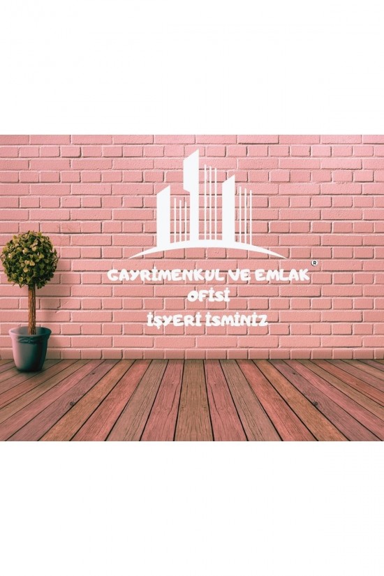 EMLAK BİNA İSME ÖZEL İŞYERİ STİCKER reklam tanıtım anahtar EV araba