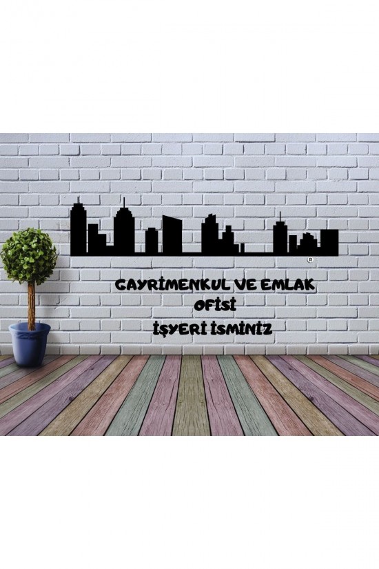 EMLAK ŞEHİR İSME ÖZEL İŞYERİ STİCKER reklam tanıtım anahtar EV araba