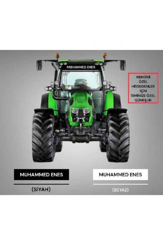 Traktör Güneşlik Çizgili Çizim