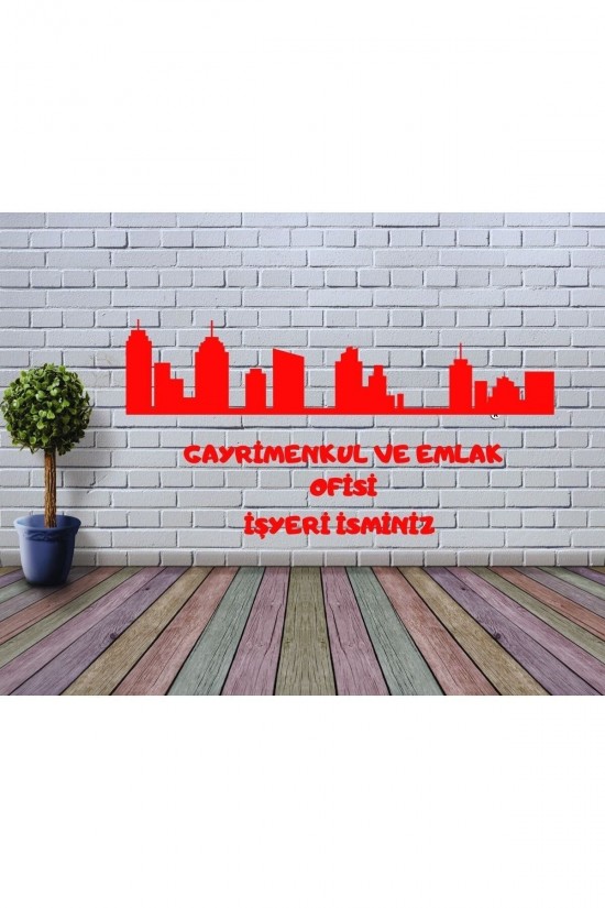 EMLAK ŞEHİR İSME ÖZEL İŞYERİ STİCKER reklam tanıtım anahtar EV araba