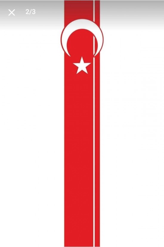 Ay yıldız kaput şerit oto sticker kırmızı