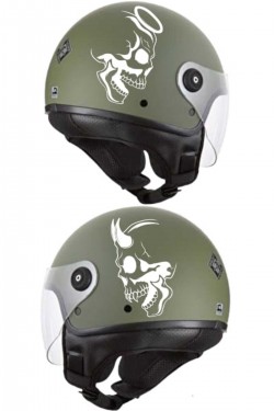 Motosiklet kask melek şeytan sticker venom Yamaha YBR