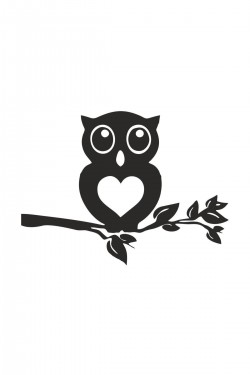 Baykuş Sticker 00456 19x14 Cm