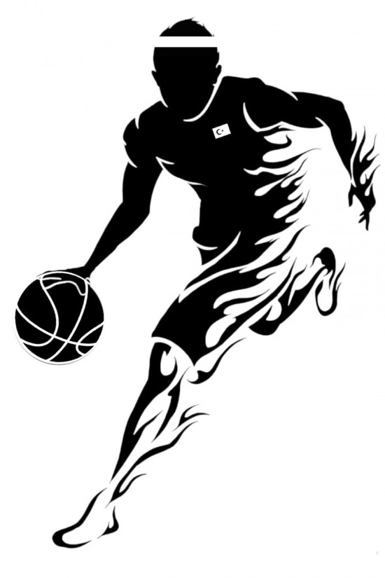 Basketbolcu sticker çocuk odası ev duvar kapı top