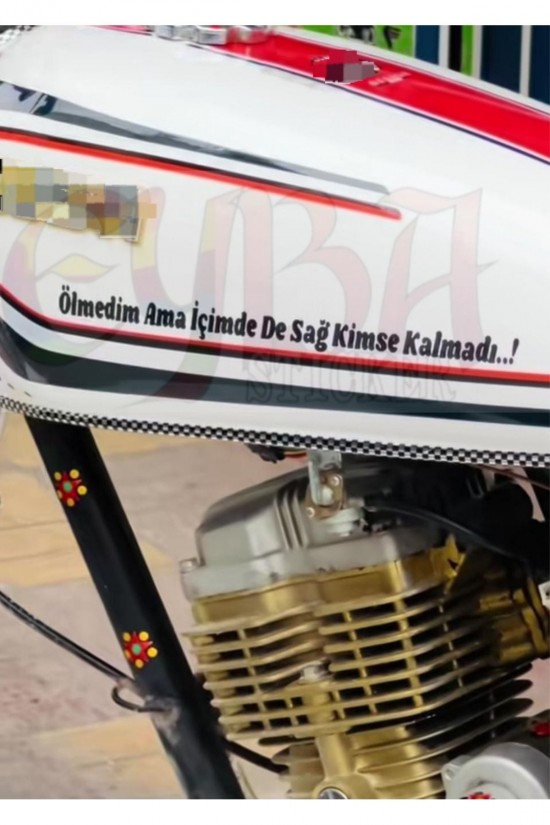 Ölmedim Ama İçimde De Sağ Kimse Kalmadı..! Motorsiklet yazı sticker araç arkası