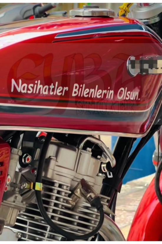 Nasihatler Bilenlerin Olsun. Motorsiklet yazı sticker araç arkası