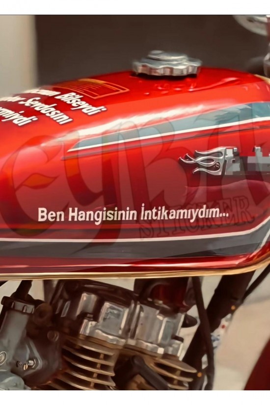 Ben Hangisinin İntikamıydım...  Motorsiklet yazı sticker araç arkasi