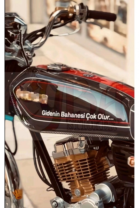 Gidenin bahanesi çok olur... motorsiklet yazı sticker araç arkası