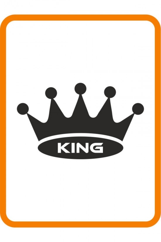 King - Kral Oto Sticker Motor Sticker 25x15 Cm